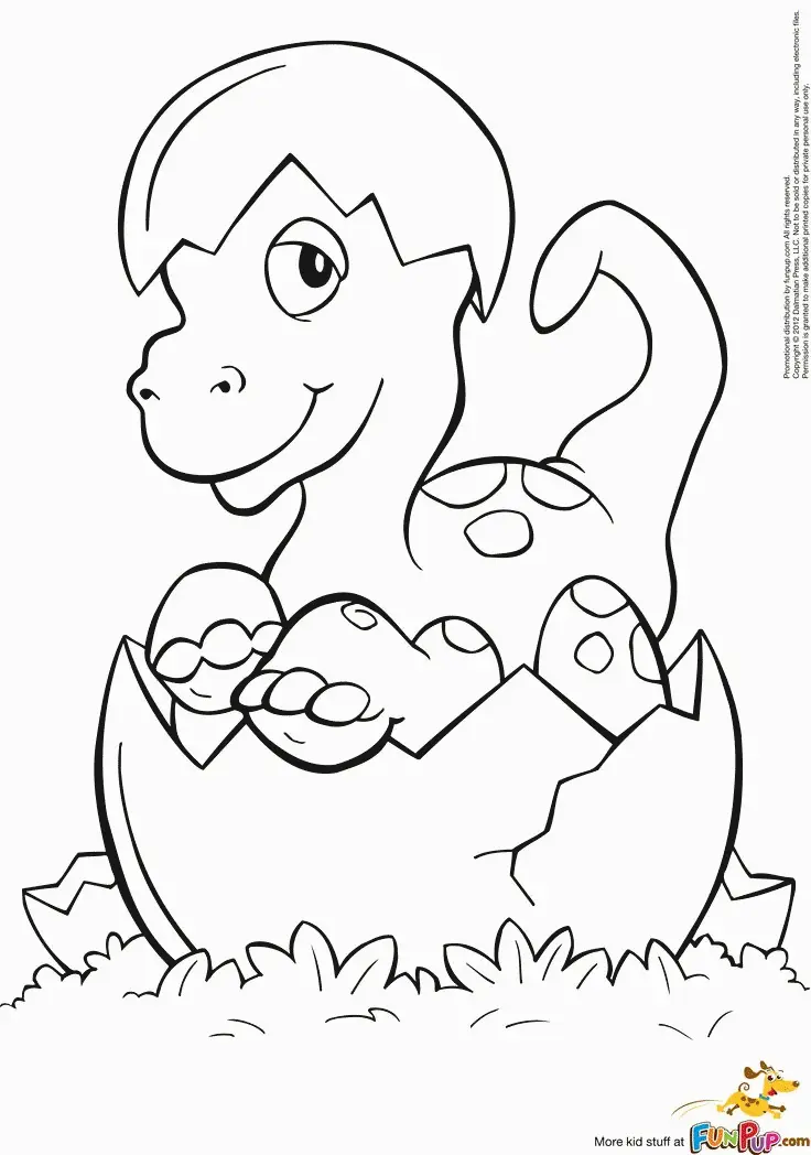 Baby Dinosaur Coloring Pages 8