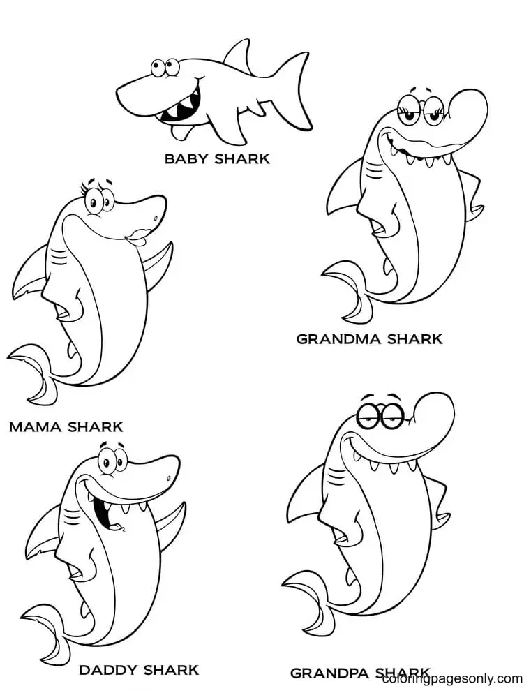 Baby Shark Coloring Pages 39