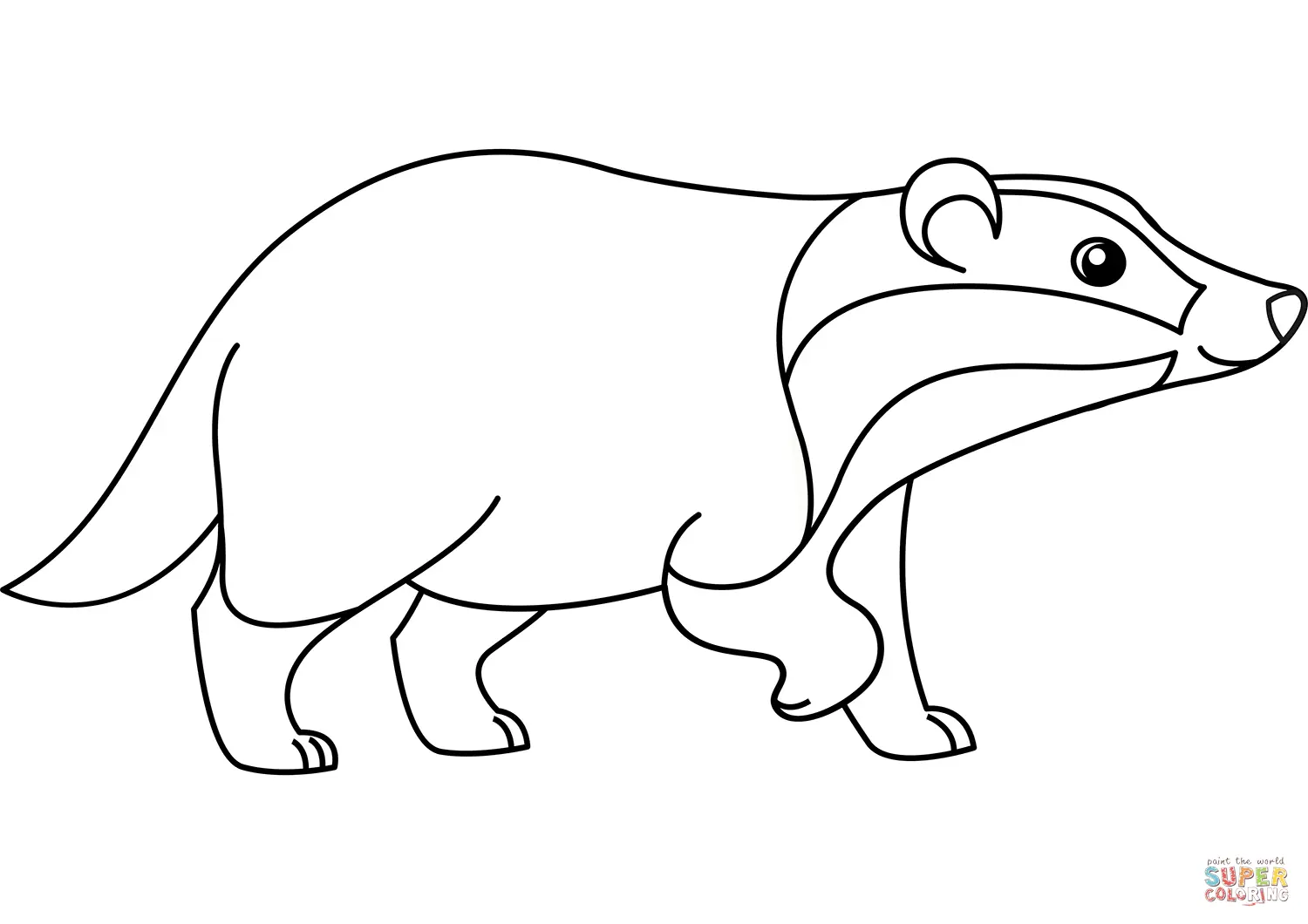 Badgers coloring pages 3