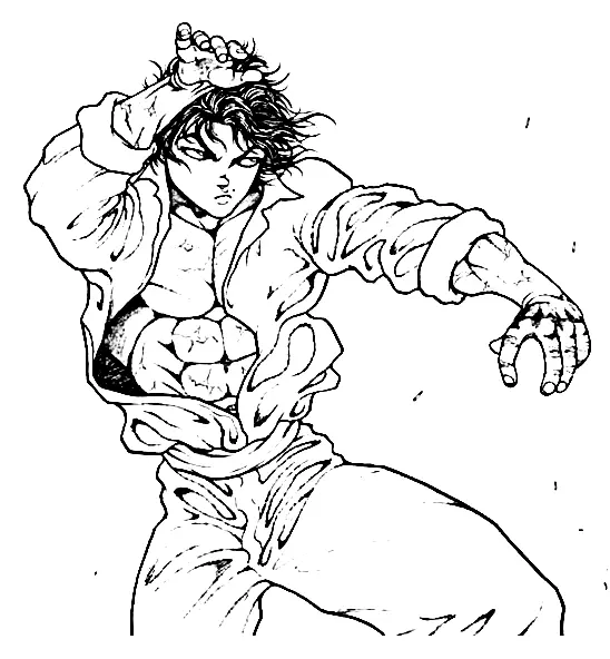 Baki Hanma Para Colorear 10