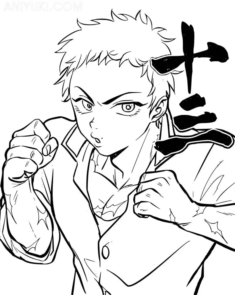 Baki Hanma Para Colorear 11