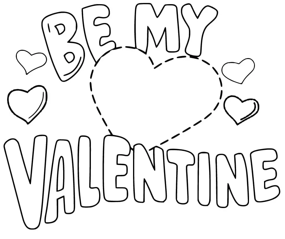 Be My Valentine Coloring Pages 8