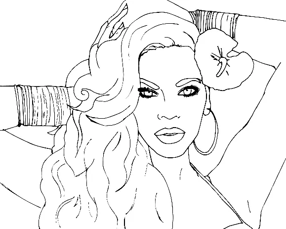 Beyonce Coloring Pages 12