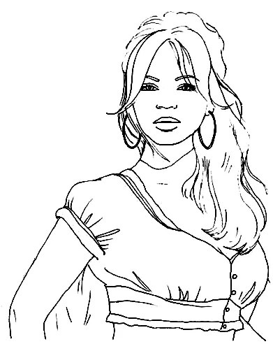 Beyonce Coloring Pages 4