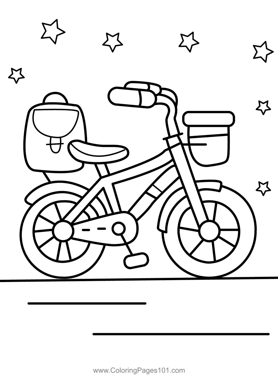 Bicycles Coloring Pages 1