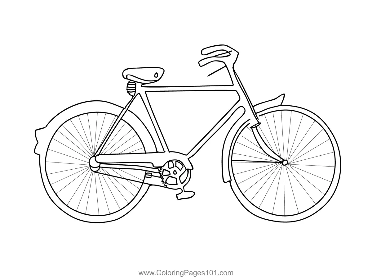 Bicycles Coloring Pages 9