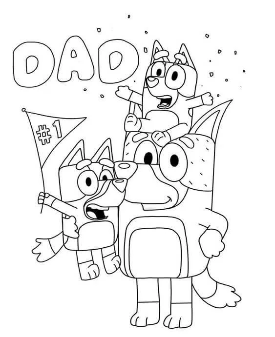 Bluey Bingo Coloring Pages 15