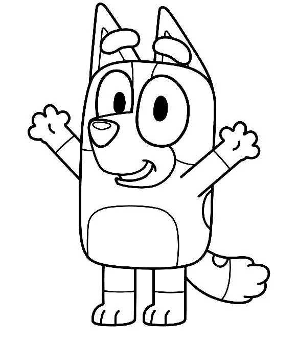 Bluey Bingo Coloring Pages 17