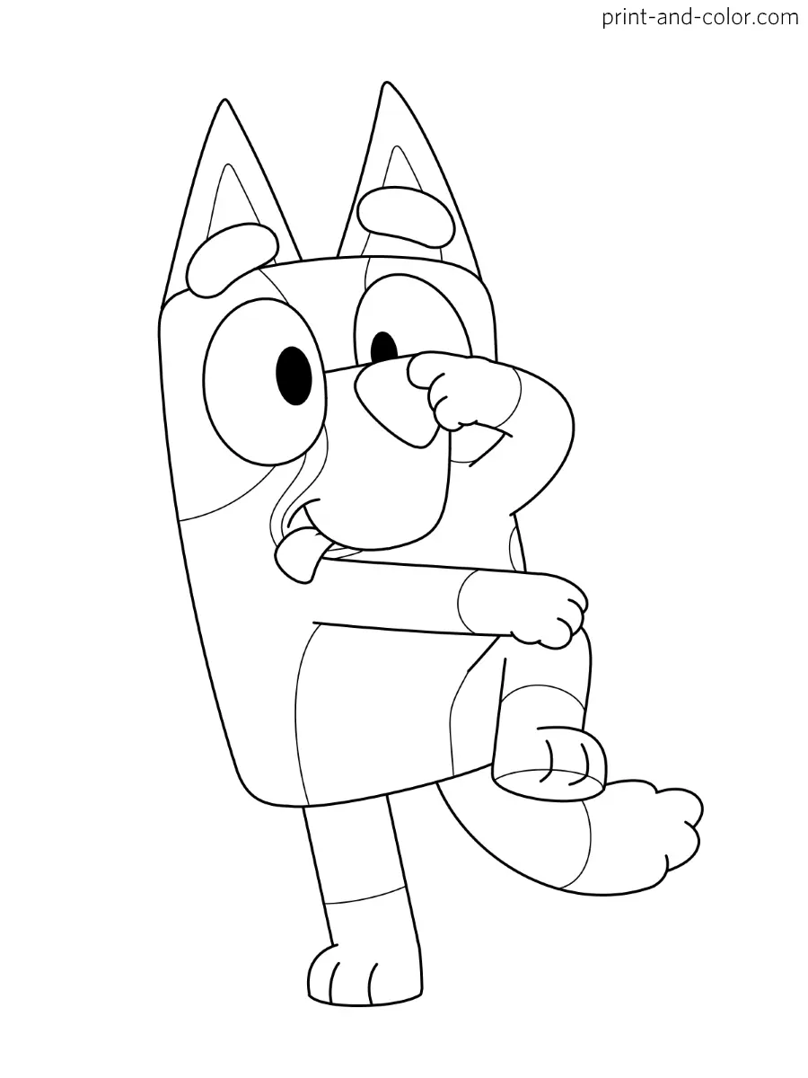 Bluey Bingo Coloring Pages 18