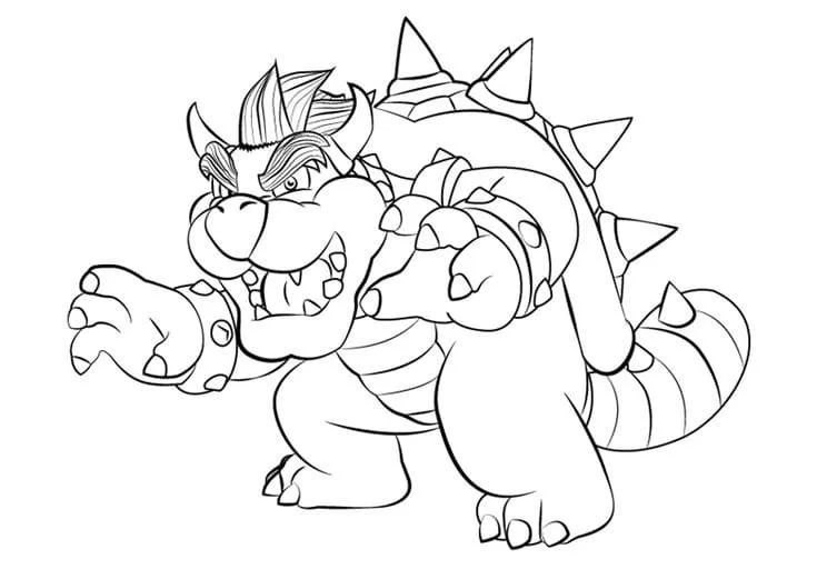Bowser Coloring Pages 19