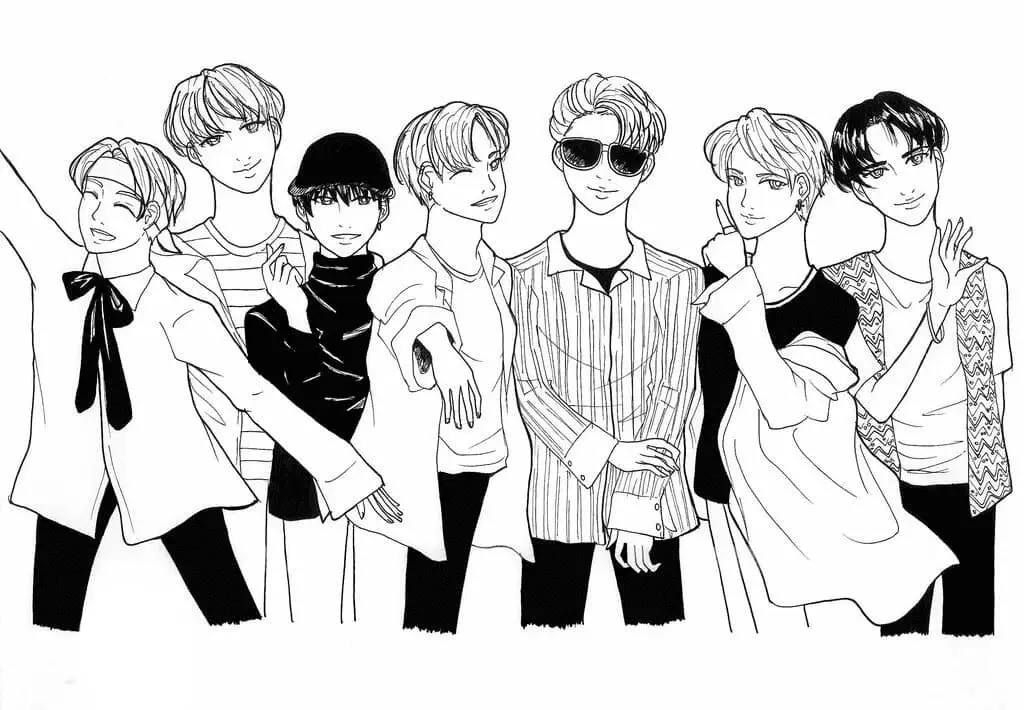Bts Para Colorear 32