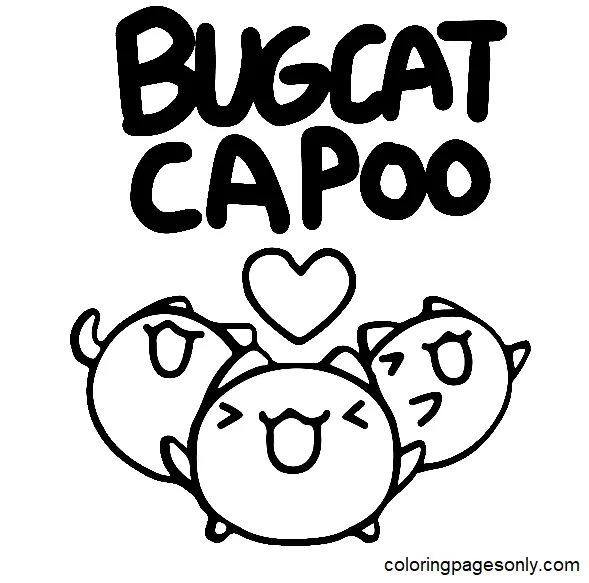 Bugcat Capoo Para Colorear