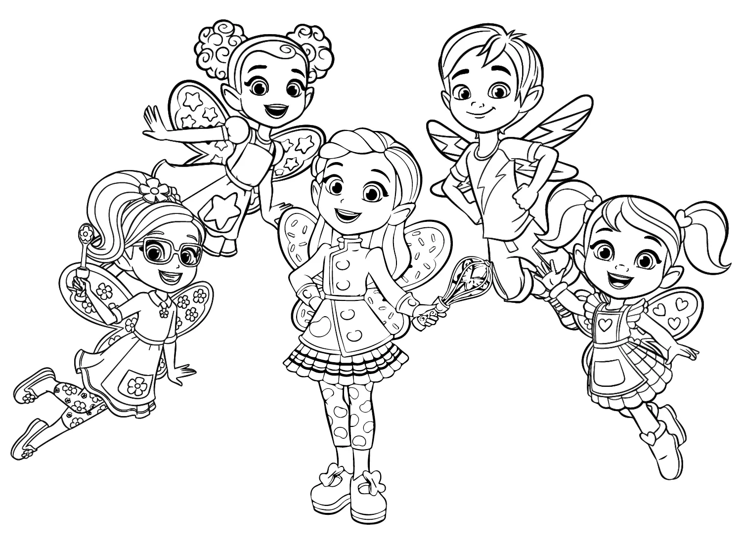 Desenhos de Butterbeans Cafe Para Colorir