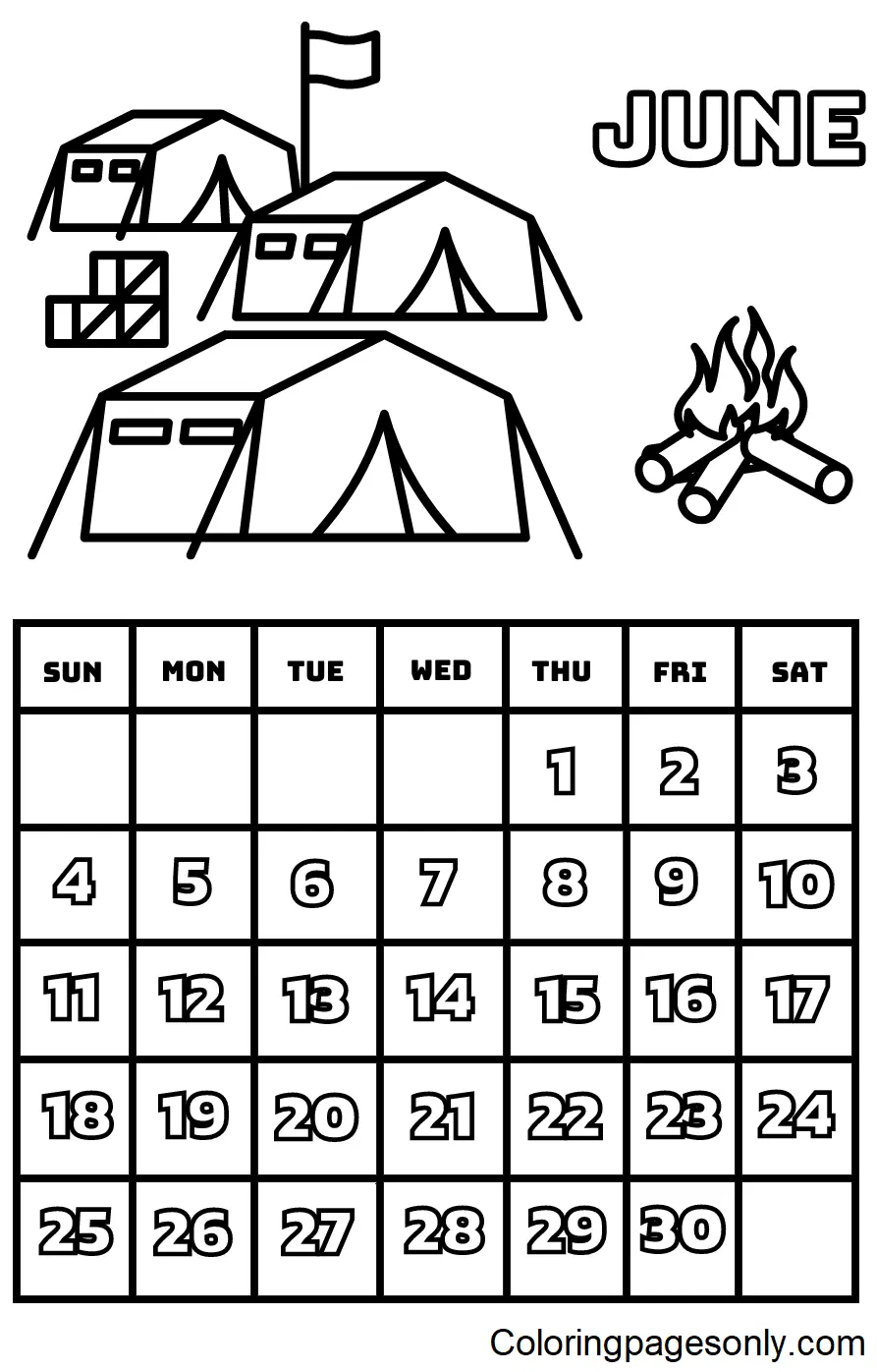 Desenhos de Paginas Do Calendario 2023 Para Colorir 8