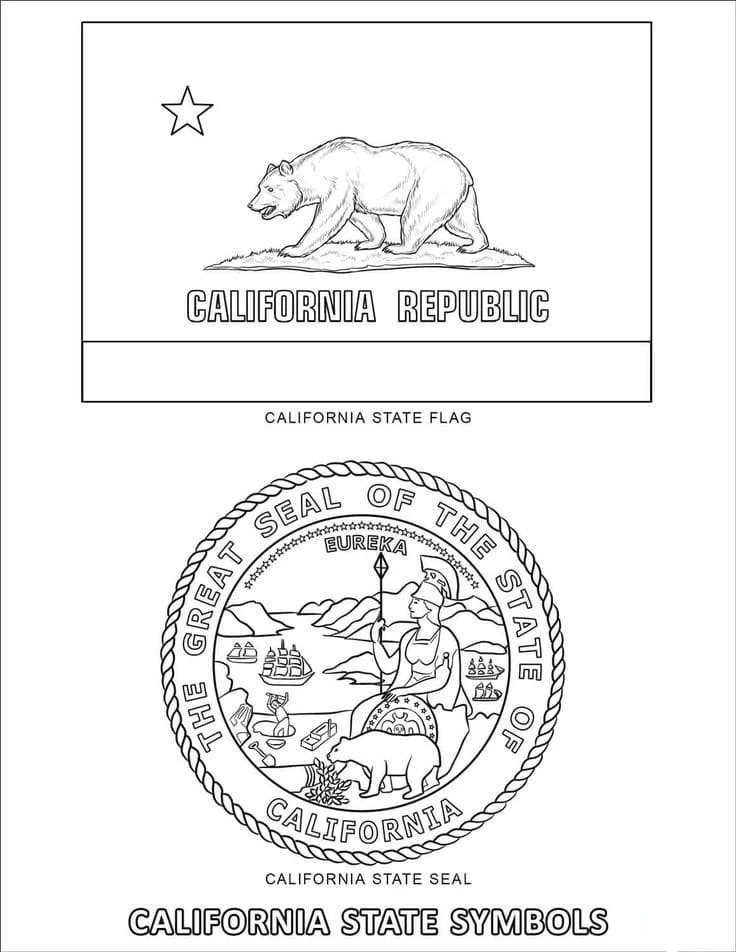 Desenhos de California Para Colorir 11