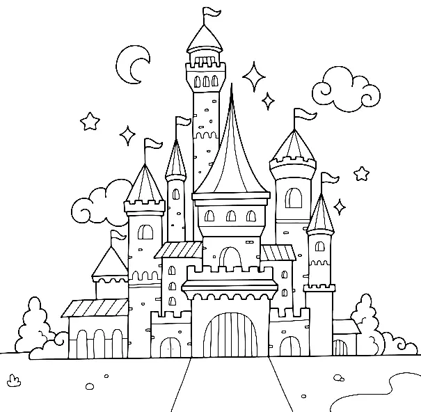 Castle Coloring Pages 21