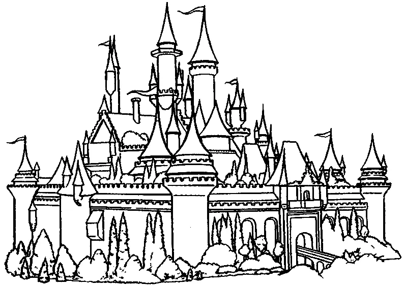 Castle Coloring Pages 9