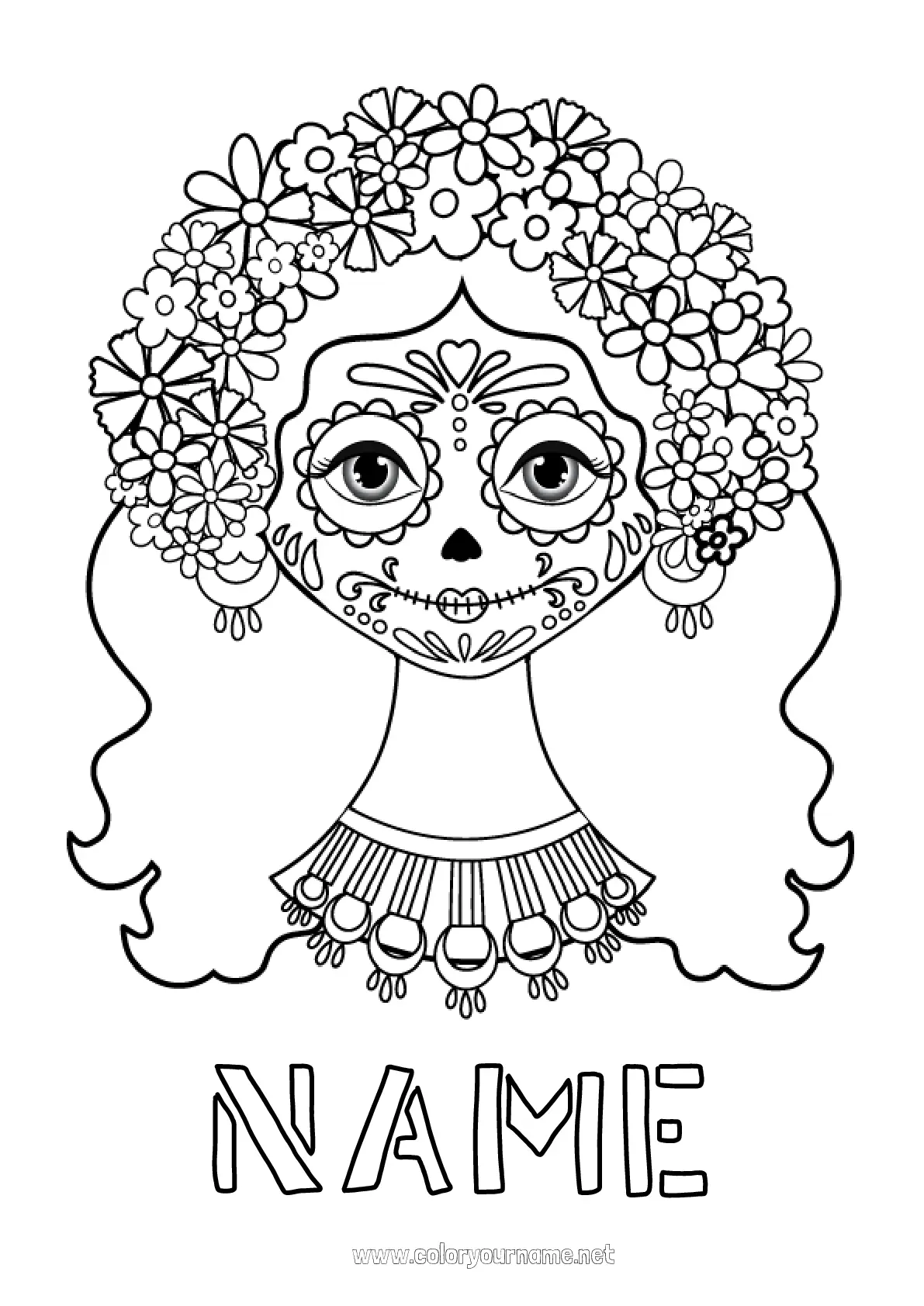Catrina Coloring Pages 12
