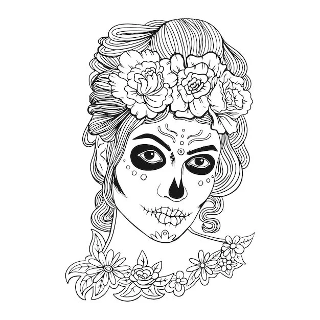 Catrina Coloring Pages 8