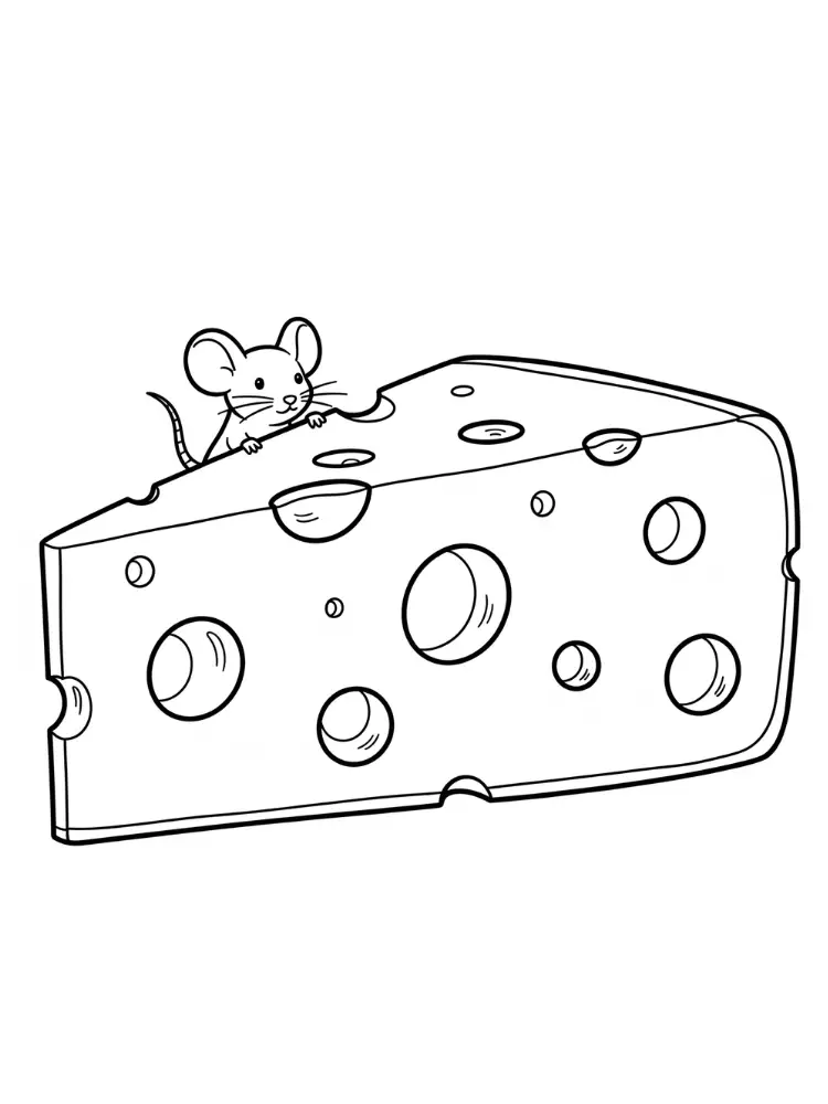 Cheese Coloring Pages 7