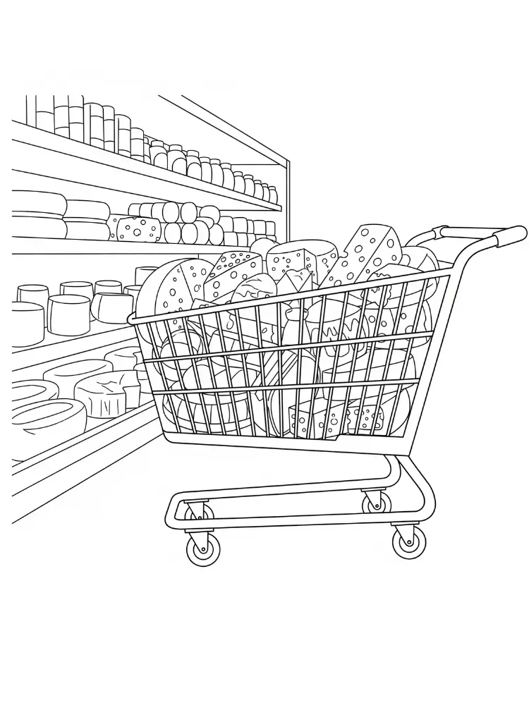 Cheese Coloring Pages 8