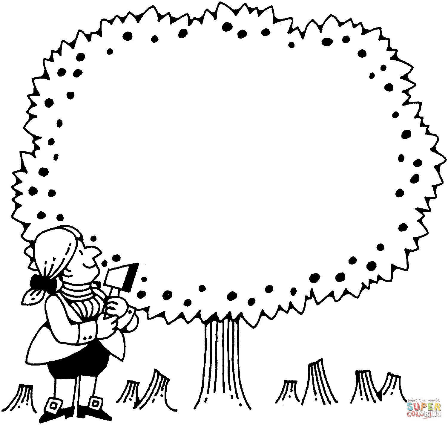 Cherry Tree Coloring Pages 2