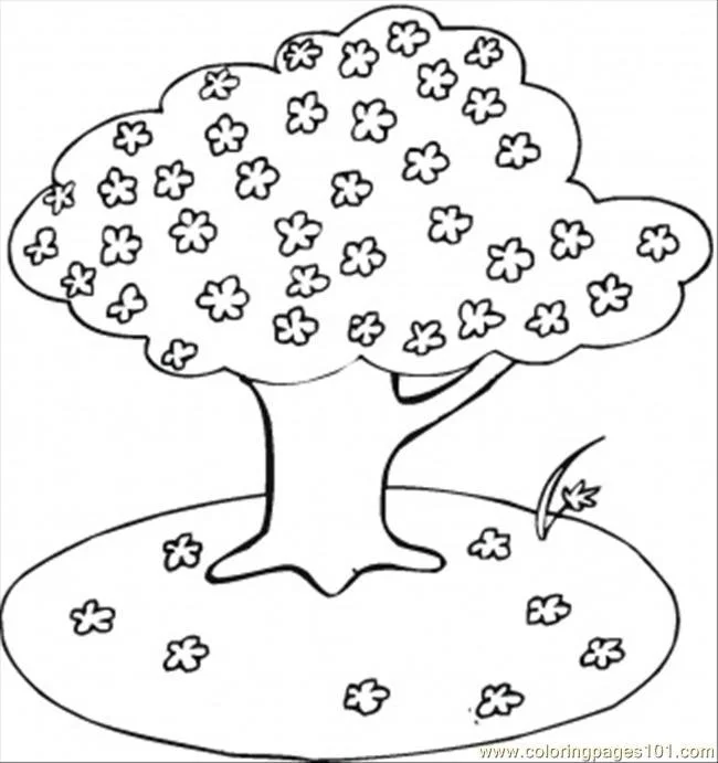 Cherry Tree Coloring Pages 7