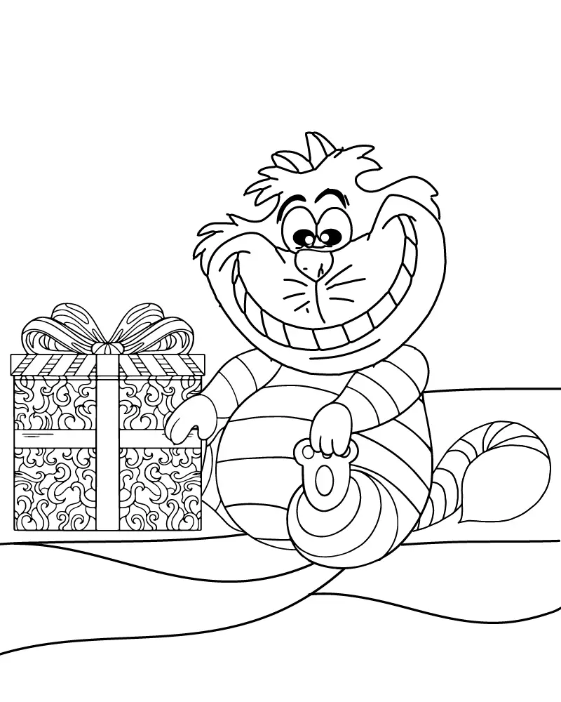 Gato de Cheshire Para Colorir 1