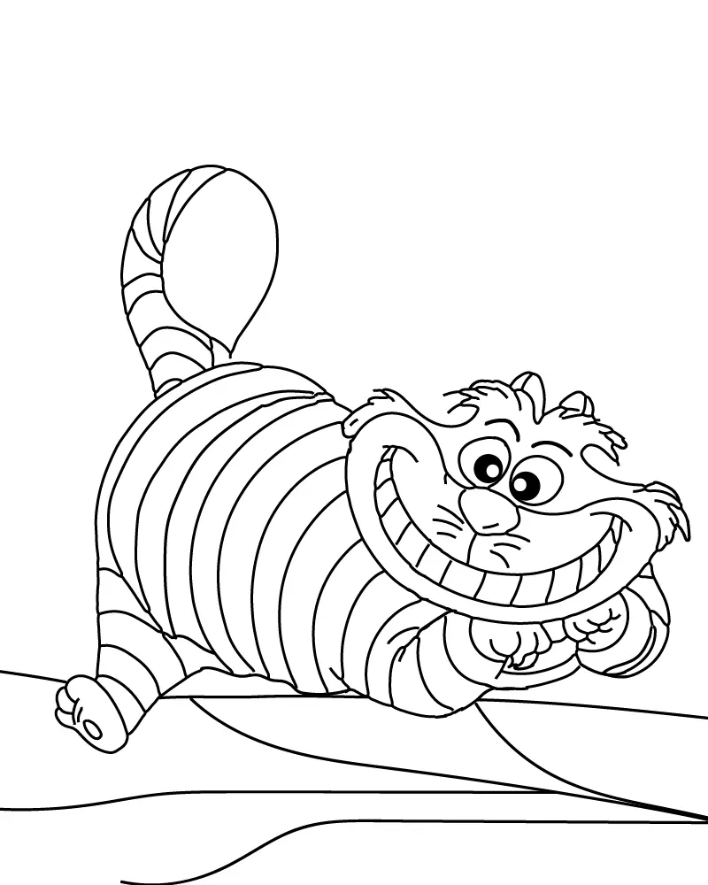 Gato de Cheshire Para Colorir 15