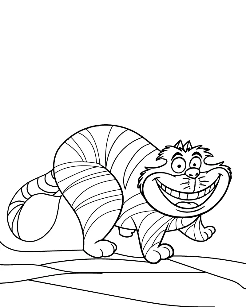 Gato de Cheshire Para Colorir 3