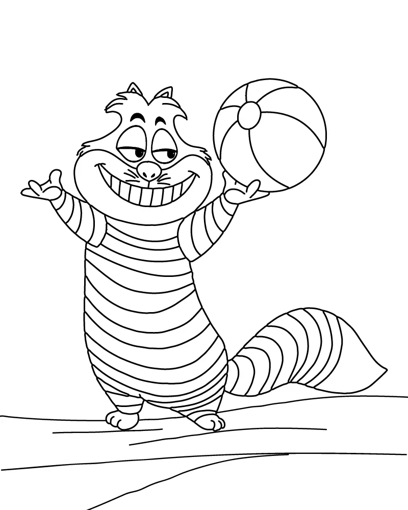 Gato de Cheshire Para Colorir 4