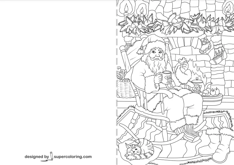 Desenhos de Cartoes de Natal Para Colorir 49