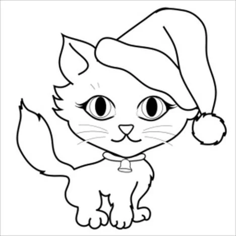 Christmas Cats Coloring Pages 20