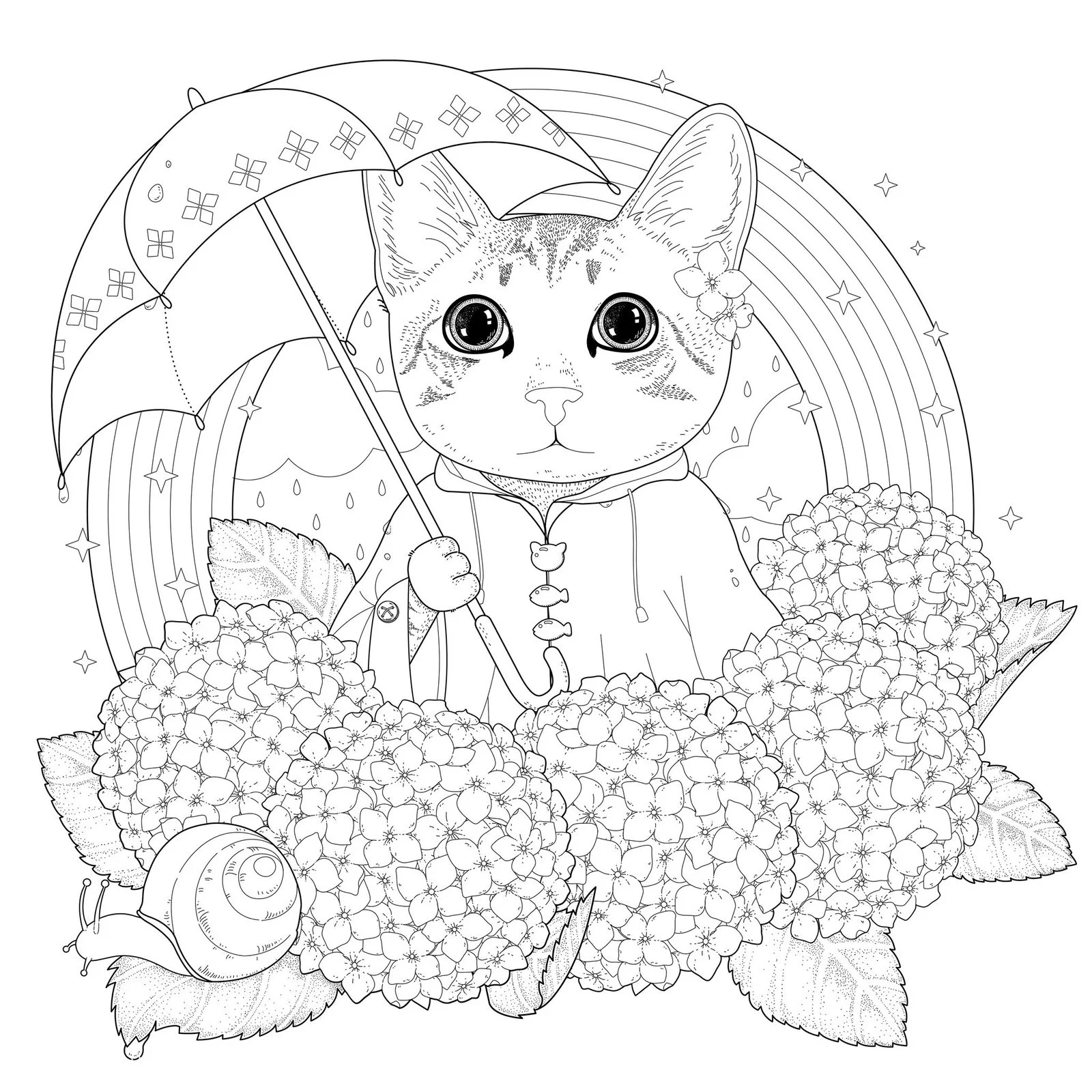 Christmas Cats Coloring Pages 22
