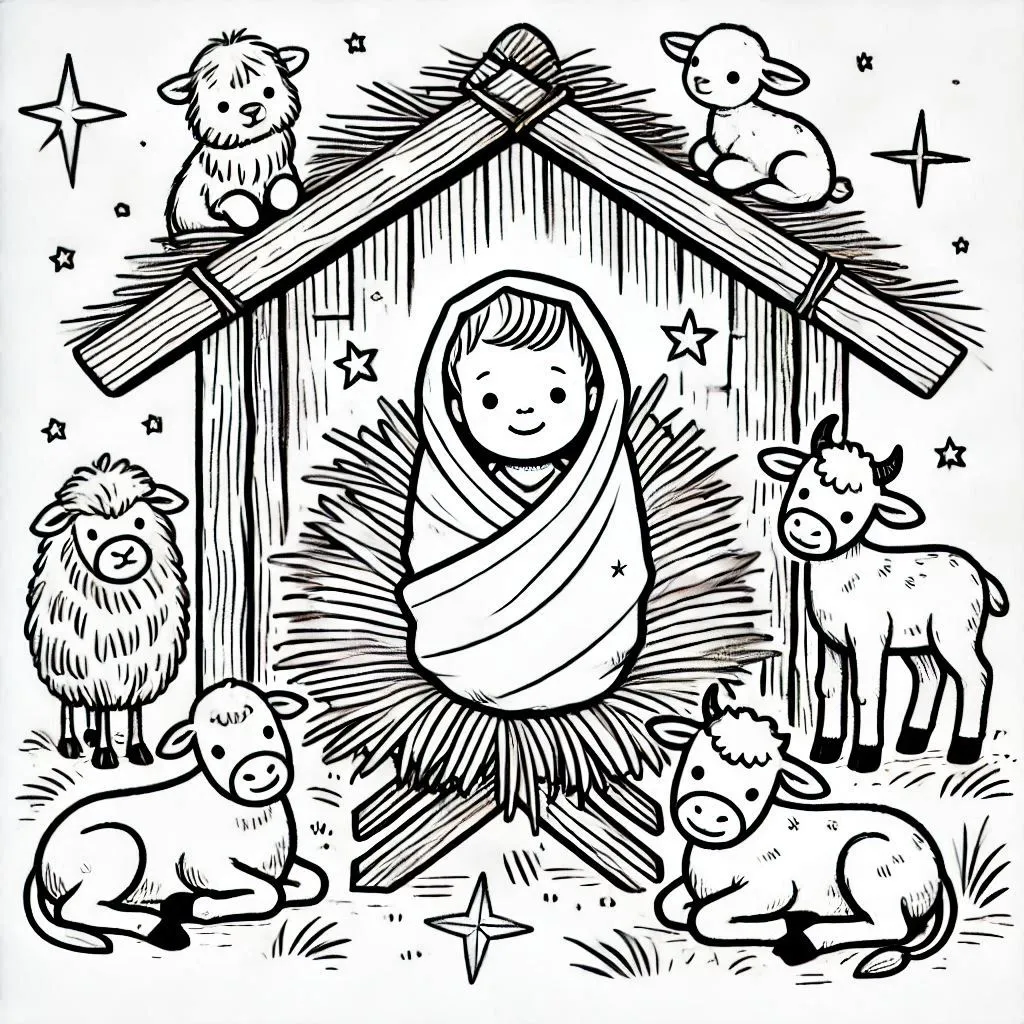 Christliche Weihnachts-Ausmalbilder 14