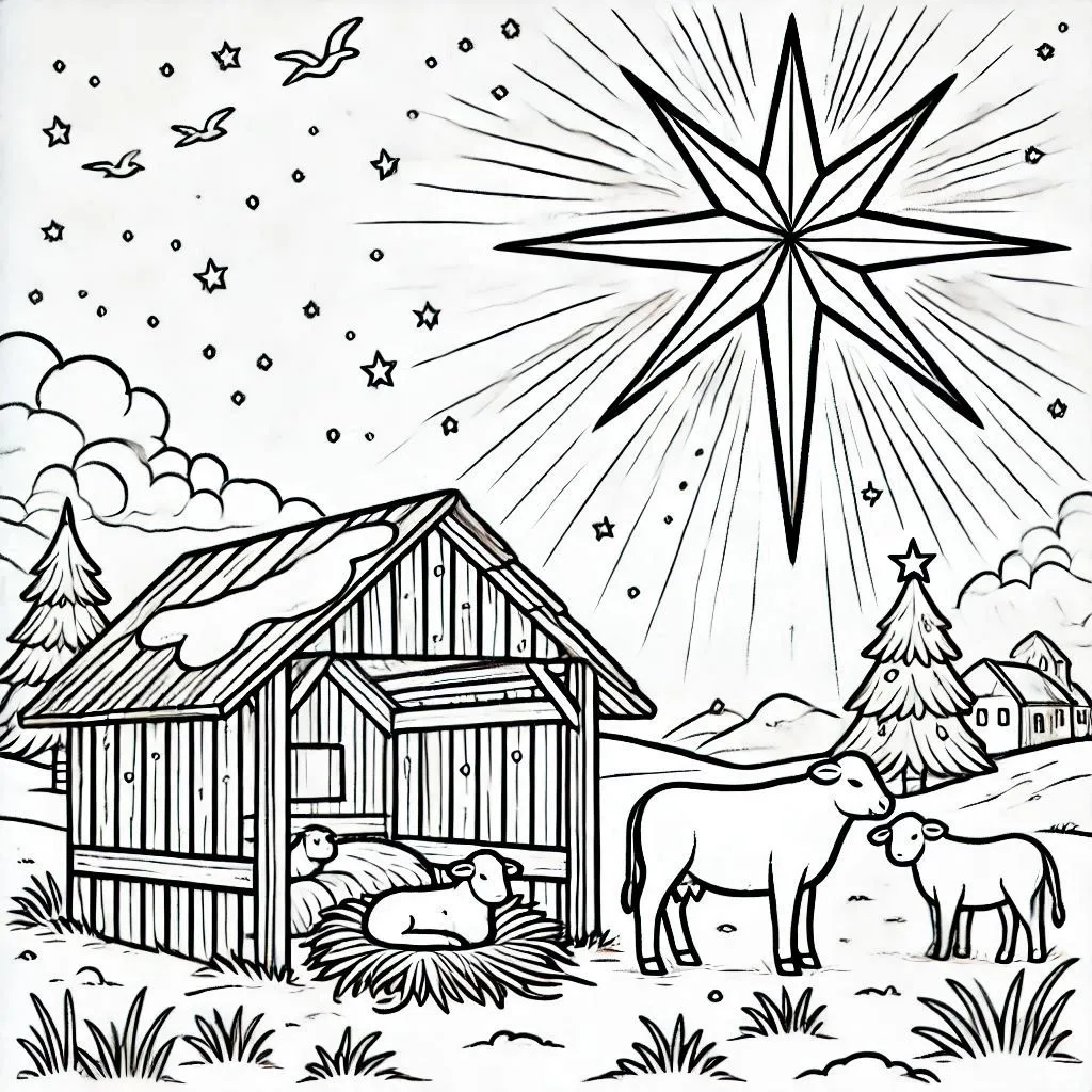 Christliche Weihnachts-Ausmalbilder 31
