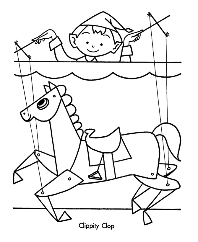 Christmas Horse Coloring Pages 18