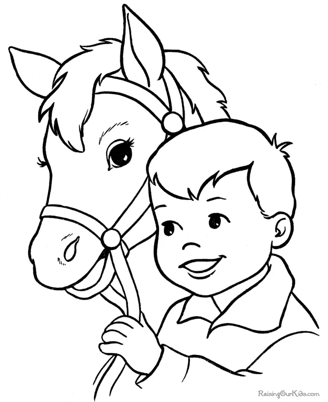 Christmas Horse Coloring Pages 22