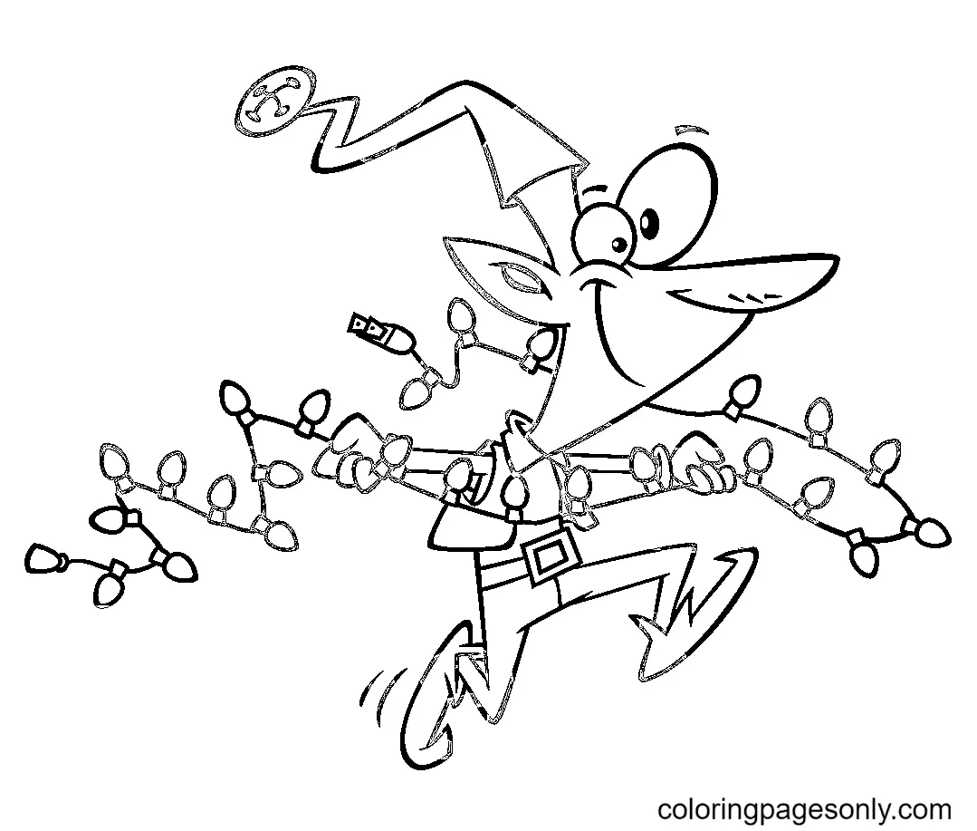 Desenhos de Luzes de Natal Para Colorir 28