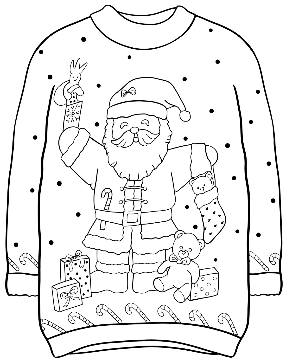 Christmas Sweater Coloring Pages 10