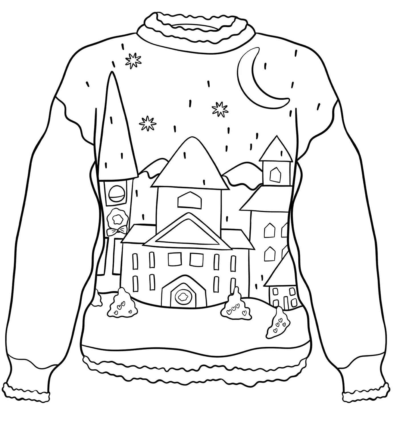 Christmas Sweater Coloring Pages 12