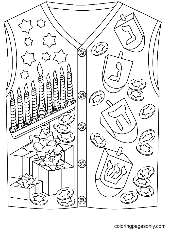 Christmas Sweater Coloring Pages 13