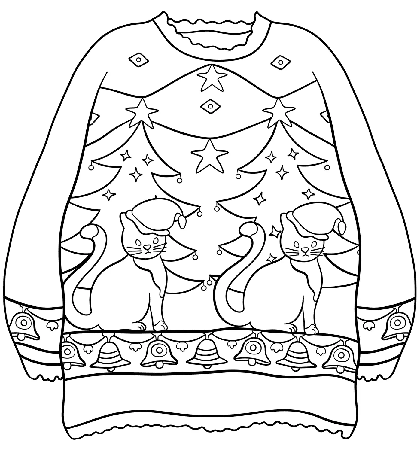 Christmas Sweater Coloring Pages 15