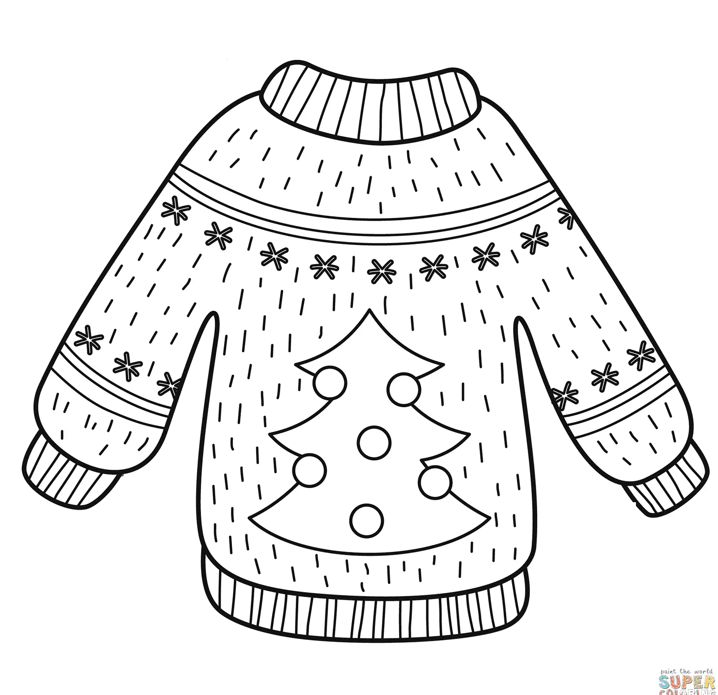 Christmas Sweater Coloring Pages 16