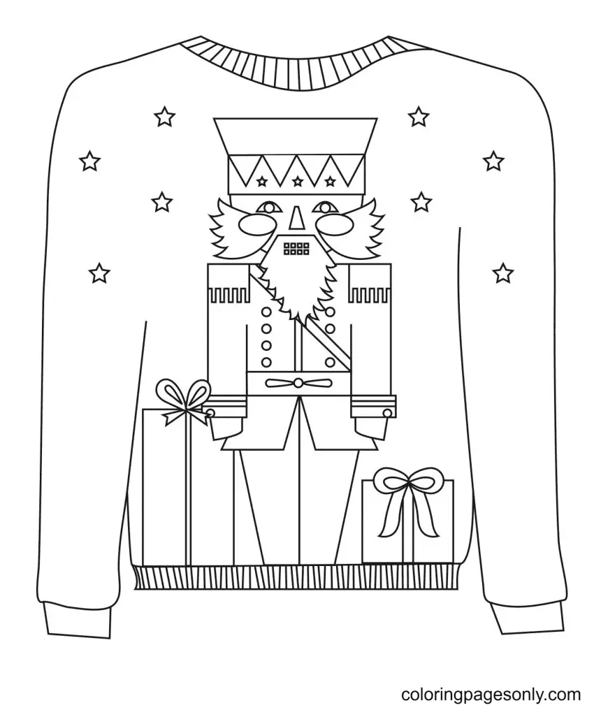 Christmas Sweater Coloring Pages 17
