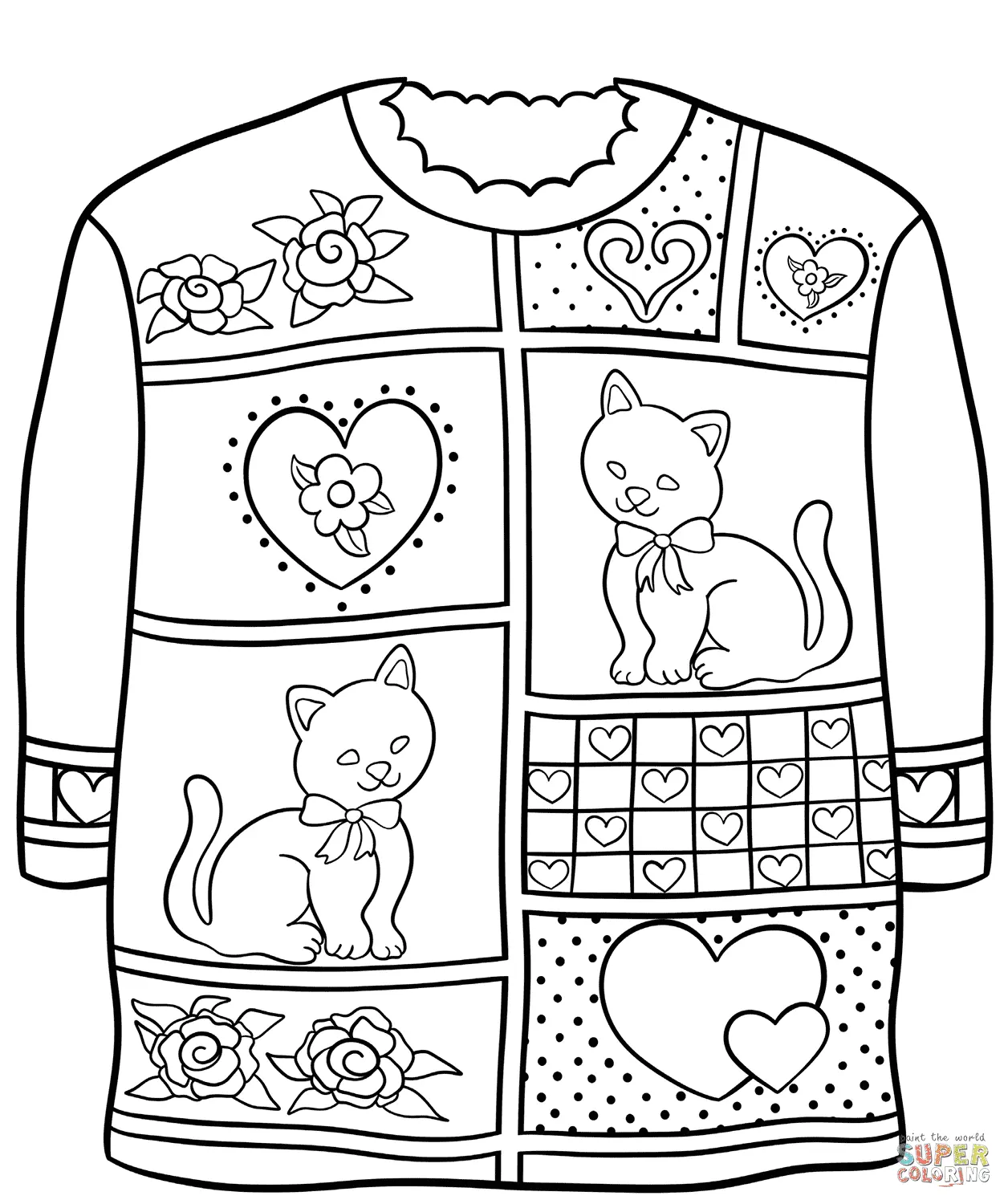 Christmas Sweater Coloring Pages 20