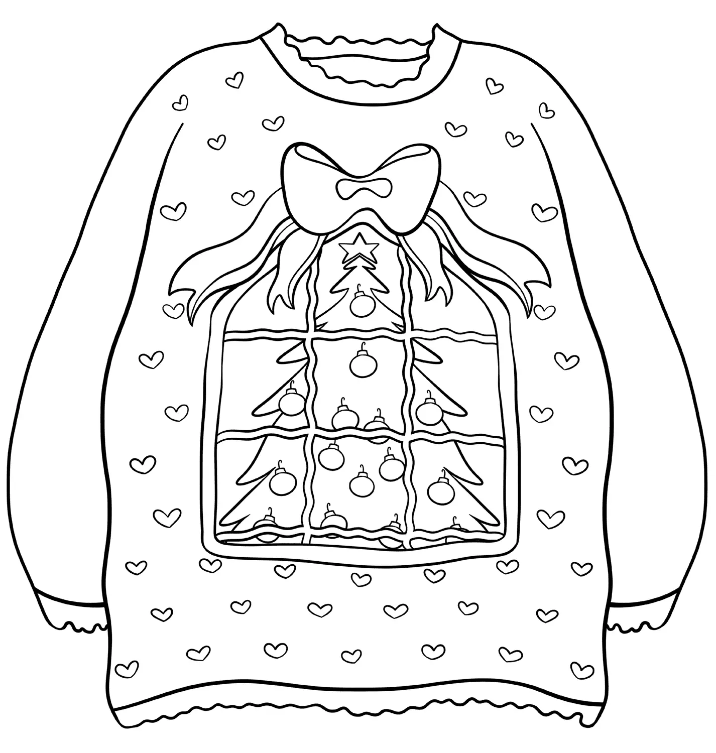 Christmas Sweater Coloring Pages 23