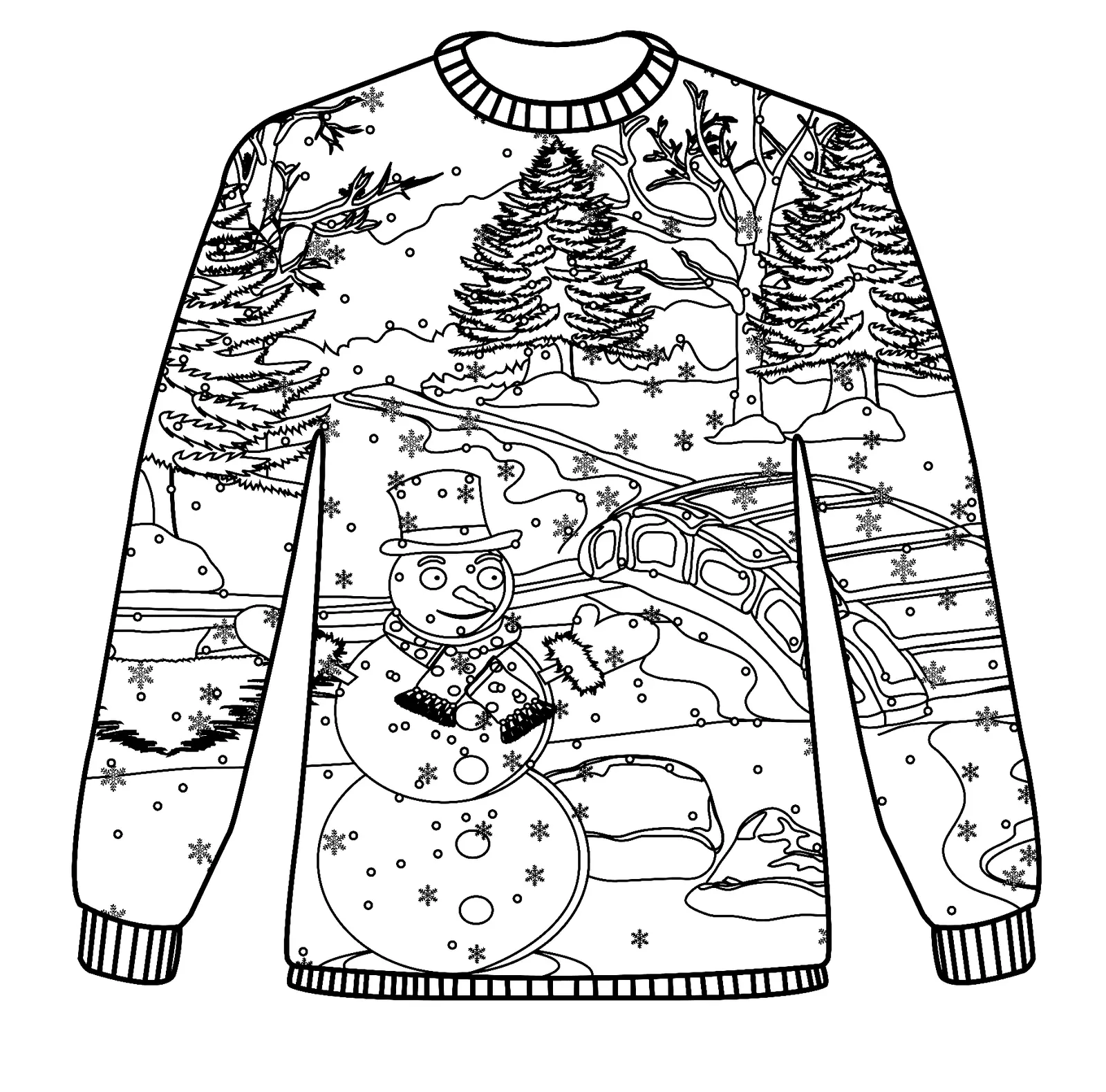 Christmas Sweater Coloring Pages 25
