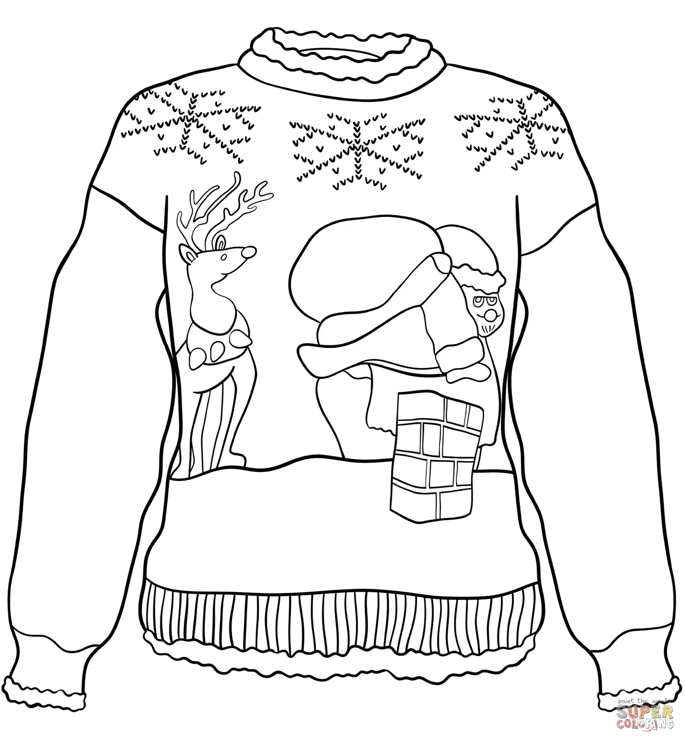 Christmas Sweater Coloring Pages 26