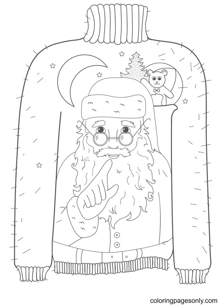 Christmas Sweater Coloring Pages 28